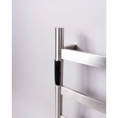 Полотенцесушитель KRAFTTE 44043 Хром матовый Лесенка электрический на 4 перекладины из нерж. стали с таймером 475х505х90 мм, 75W t - 50*C