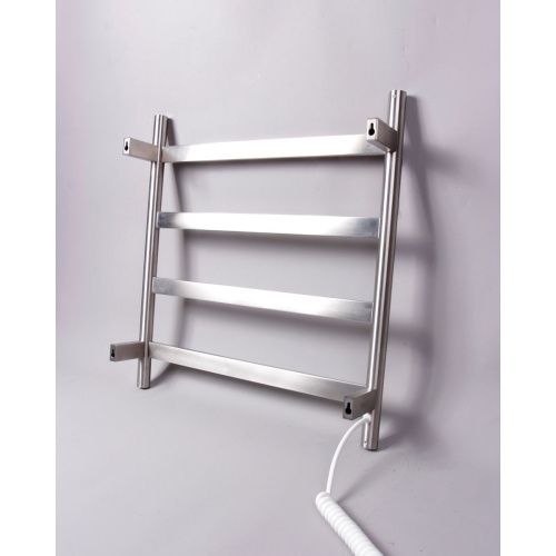 Полотенцесушитель KRAFTTE 44043 Хром матовый Лесенка электрический на 4 перекладины из нерж. стали с таймером 475х505х90 мм, 75W t - 50*C