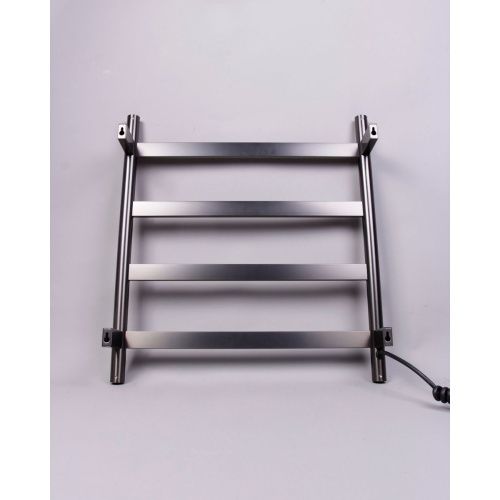Полотенцесушитель KRAFTTE 44040 Графит лесенка электрический на 4 перекладины из нерж. стали с таймером 475х505х90 мм, 75W t - 50*C