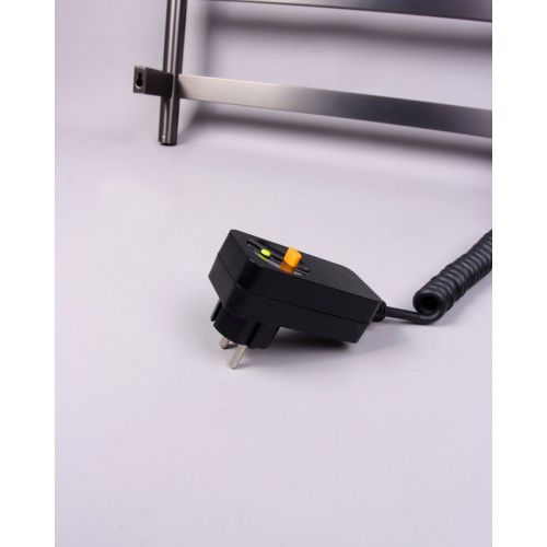 Полотенцесушитель KRAFTTE 44040 Графит лесенка электрический на 4 перекладины из нерж. стали с таймером 475х505х90 мм, 75W t - 50*C