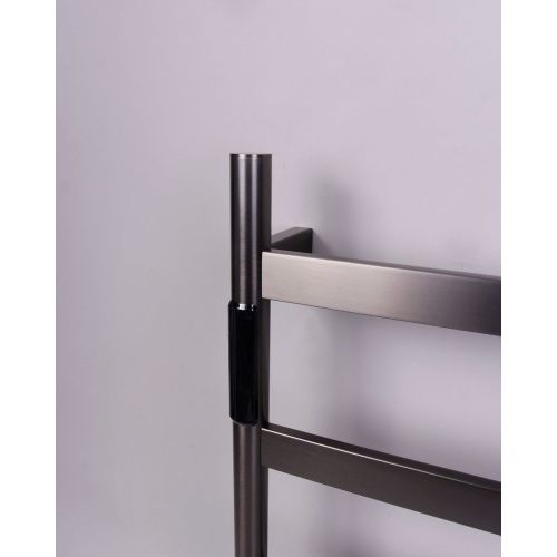 Полотенцесушитель KRAFTTE 44040 Графит лесенка электрический на 4 перекладины из нерж. стали с таймером 475х505х90 мм, 75W t - 50*C