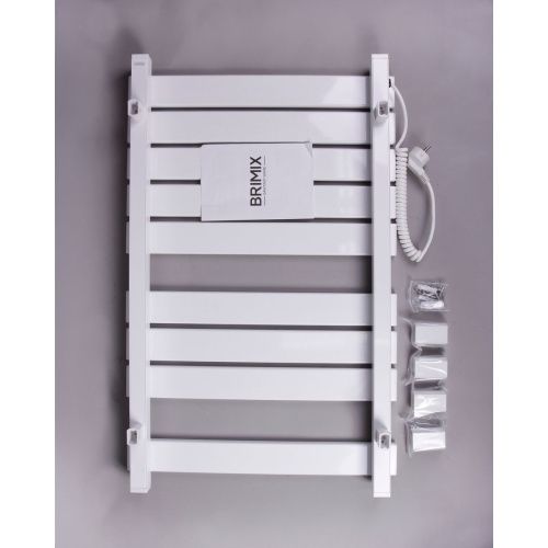 Полотенцесушитель BRIMIX 08160W Белый электрический Лесенка с полкой 800х505х115 мм 130W на 9 перекладин 220-240 В