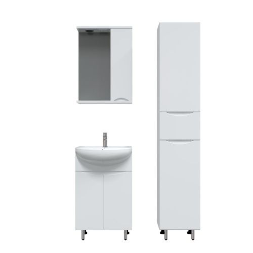 Тумба для ванной AGATA АТ70-512 Смайл 70 напольная 2 двери с раковиной Амур 70