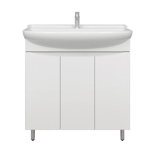 Тумба для ванной AGATA АТ80-536 Смайл 80 напольная 3 двери с раковиной Амур 80