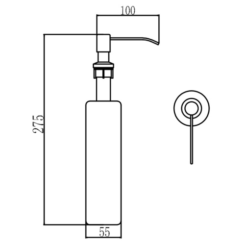Дозатор для кухонной мойки врезной Savol S-ZY001Y бежевый из пластика/металла, 380 мл механический