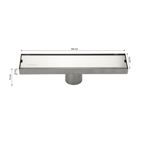 Желоб Санакс 300х68 мм 30031 из нержавеющей стали вертикальный, крышка литая, с сухим затвором