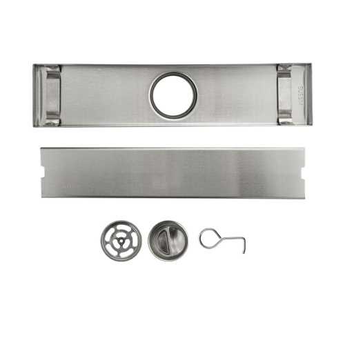 Желоб Санакс 300х68 мм 30031 из нержавеющей стали вертикальный, крышка литая, с сухим затвором