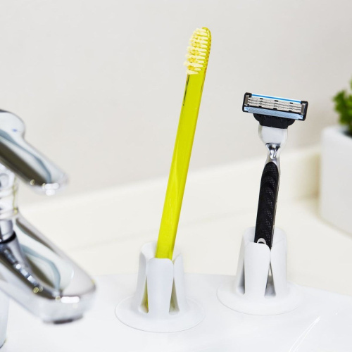 Держатель на присоске для зубных щёток, бритвенного станка 1DDZUS_04 Голубой