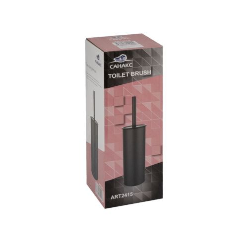 Ёрш для унитаза Санакс 2415 напольный Черный эмаль из нержавеющей стали