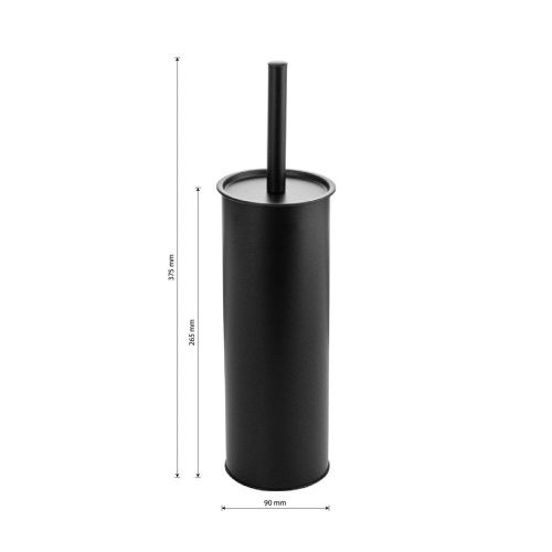 Ёрш для унитаза Санакс 2415 напольный Черный эмаль из нержавеющей стали