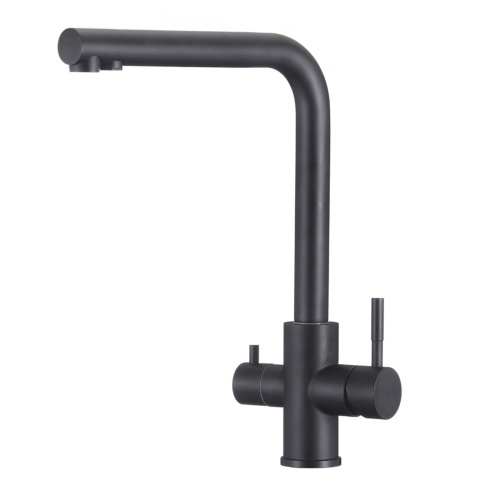 Смеситель для кухни OLIVE’S BALEAR 13450BLB Черный с подключением к фильтру питьевой воды из нержавеющей стали (10)