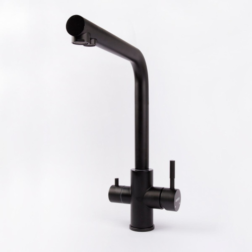 Смеситель для кухни OLIVE’S BALEAR 13450BLB Черный с подключением к фильтру питьевой воды из нержавеющей стали (10)