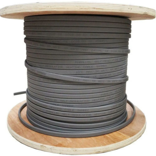 Саморегулирующийся греющий кабель SRL16-2 бухта монтаж на трубу 100 метров, Саморегулирующийся кабель, , HeatUp