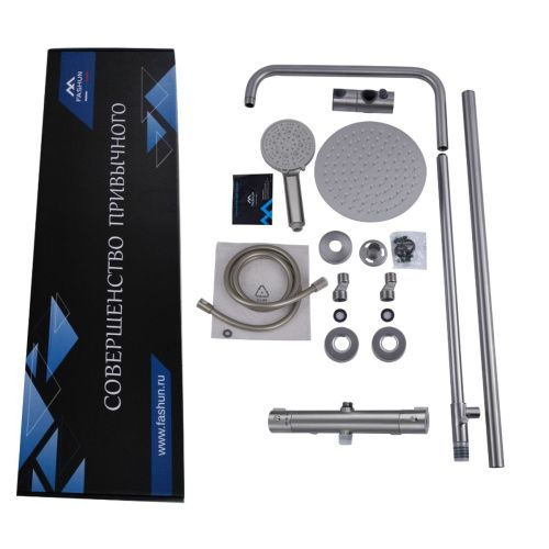 Душевая система FASHUN A52427 с термостатическим смесителем из нержавеющей стали сатин