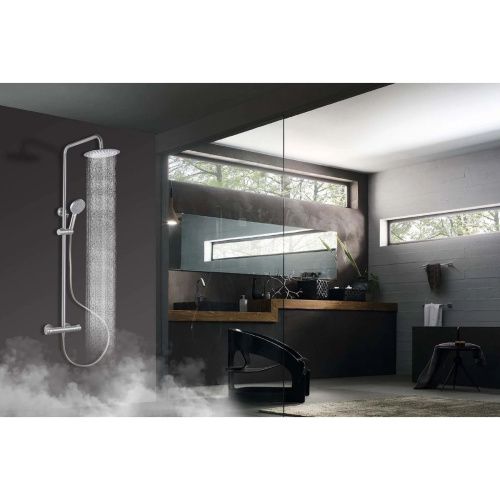 Душевая система FASHUN A52427 с термостатическим смесителем из нержавеющей стали сатин