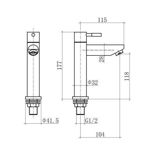 Кран на одну воду FASHUN A54194 из нержавеющей стали