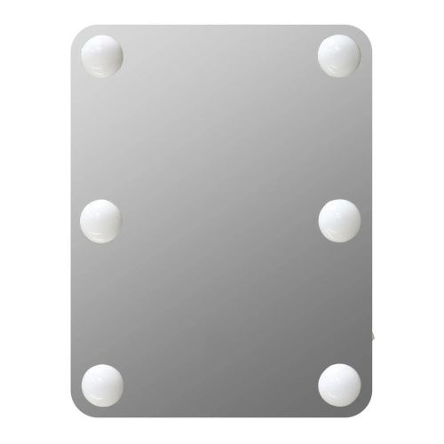 Зеркало Гримерное ЗГП55 335х434 настольное и настенным креплением 6 LED ламп