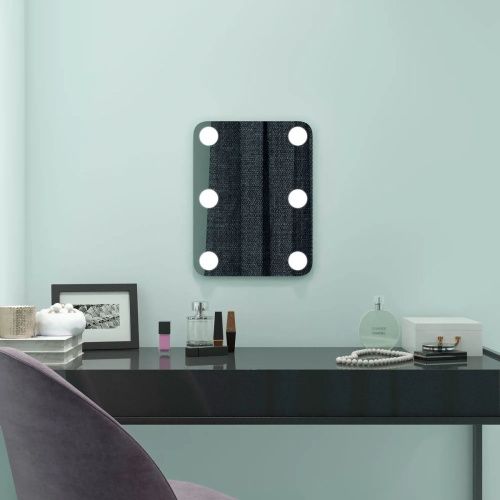 Зеркало Гримерное ЗГП55 335х434 настольное и настенным креплением 6 LED ламп