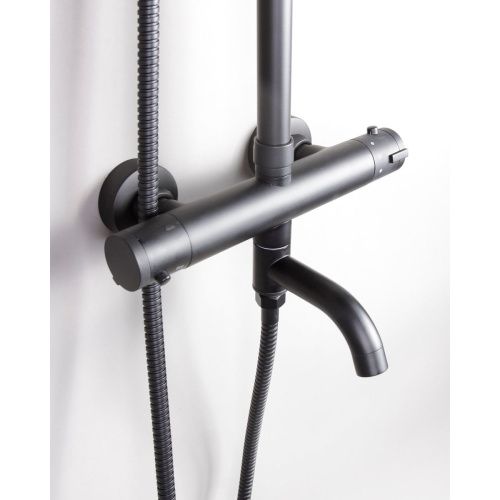 Душевая система OLIVE'S TERMO 34511TMB Черный с термостатом