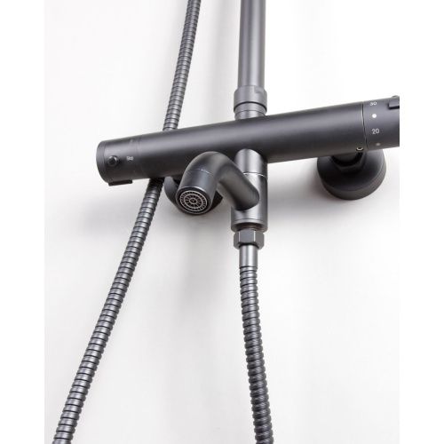 Душевая система OLIVE'S TERMO 34511TMB Черный с термостатом