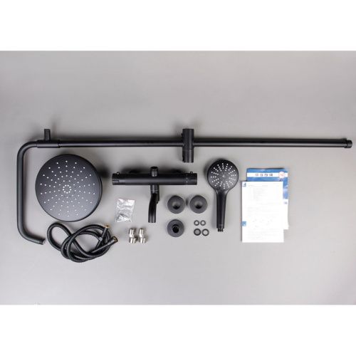 Душевая система OLIVE'S TERMO 34511TMB Черный с термостатом