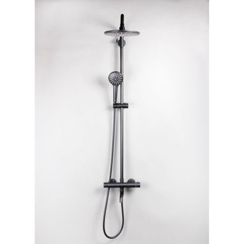 Душевая система OLIVE'S TERMO 34511TMB Черный с термостатом