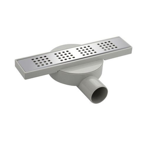Желоб сливной для душа MAK 31041 из нержавеющей стали 300х60 мм пластик АБС, линейный, горизорнтальный