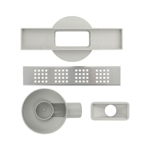 Желоб сливной для душа MAK 31041 из нержавеющей стали 300х60 мм пластик АБС, линейный, горизорнтальный