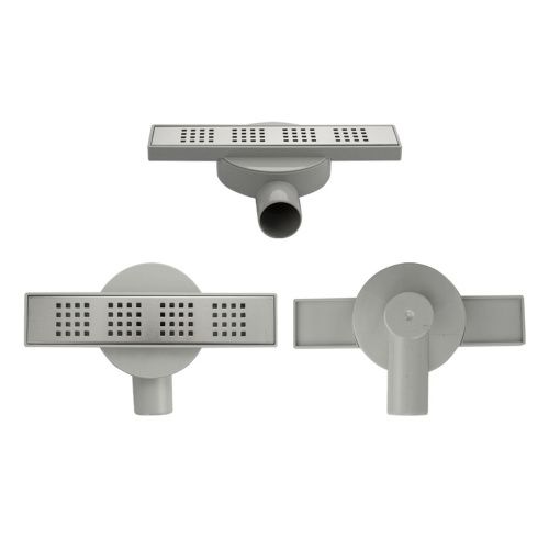 Желоб сливной для душа MAK 31041 из нержавеющей стали 300х60 мм пластик АБС, линейный, горизорнтальный