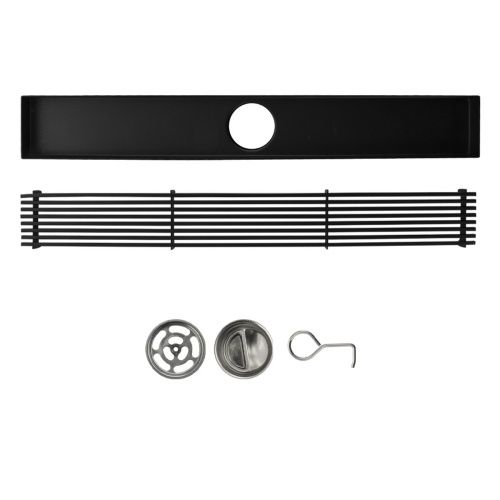 Желоб Санакс 40044 Графит 500х70 мм из нержавеющей стали линейный, вертикальный с зазором под плитку