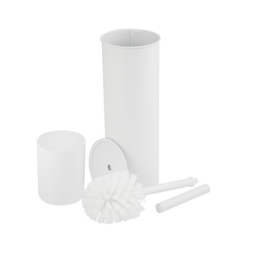 Ёрш для унитаза Санакс 2315 напольный Белая эмаль из нержавеющей стали