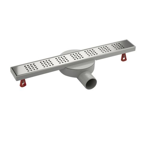 Желоб сливной для душа MAK 51041 из нержавеющей стали 500х60 мм пластик АБС, линейный, горизорнтальный