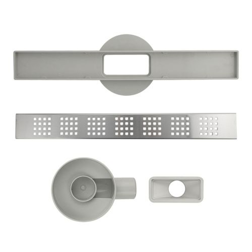 Желоб сливной для душа MAK 51041 из нержавеющей стали 500х60 мм пластик АБС, линейный, горизорнтальный