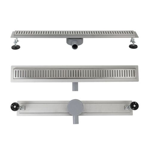 Желоб Санакс 800х70 мм 00140 из нержавеющей стали горизонтальный, с зазором под плитку