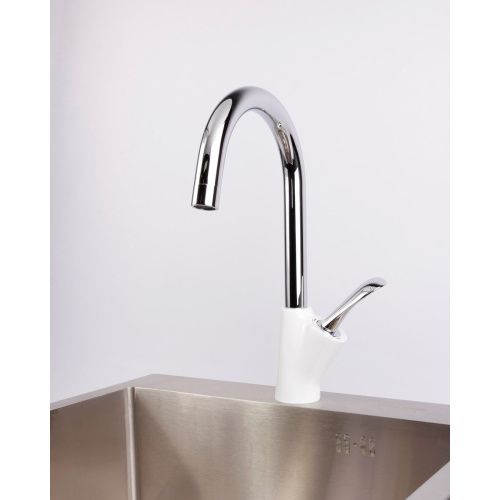 Смеситель для кухни DK Venice Baciano DA1032456 белый-хром, высокий