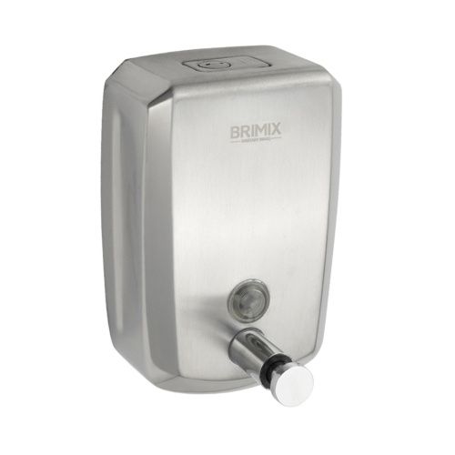 Дозатор для жидкого мыла BRIMIX 644 настенный металический с глазком из нержавеющей стали 800 мл