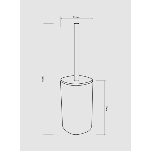 Ёрш для унитаза Санакс 29031 напольный, пластиковый, белый