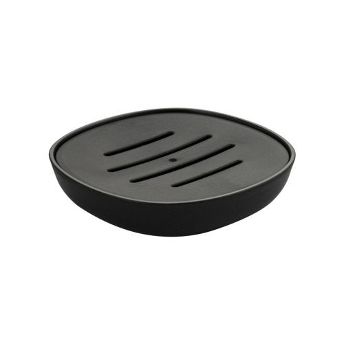 Мыльница настольная Санакс 29037 черная, пластиковая