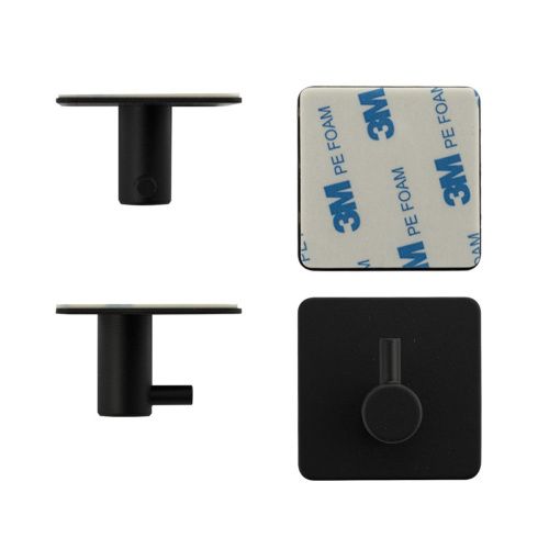 Крючок одинарный BRIMIX 5355 Графит высокопрочный, самоклейка без сверления из нерж. стали SUS 304 (3 шт. в коробке)