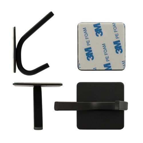 Крючок двойной BRIMIX 5365 Графит высокопрочный, самоклейка без сверления из нерж. стали SUS 304 (2 шт. в коробке)