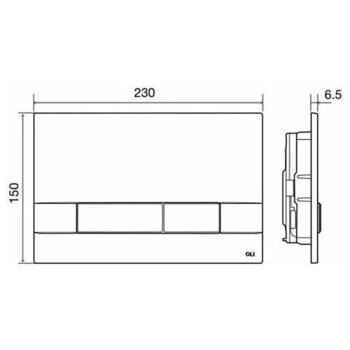 Кнопка механическая двойная Narrow OLIpure, пластик, черный OLI 192903/148303