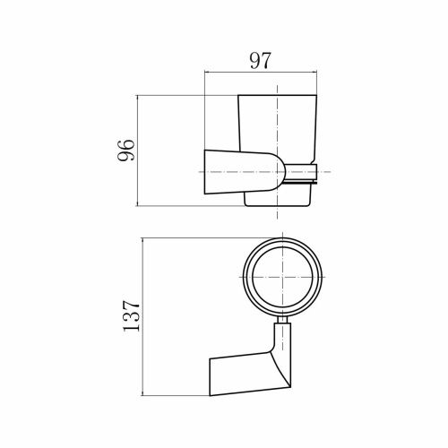 Стакан настенный FASHUN A1806-8 Белый