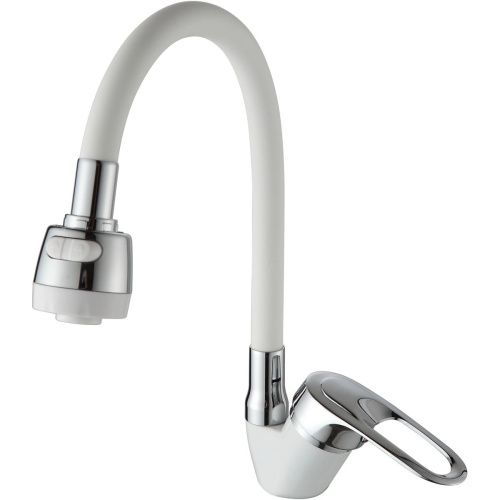 Смеситель для кухни Ammore A5040-C силиконовым изливом белый