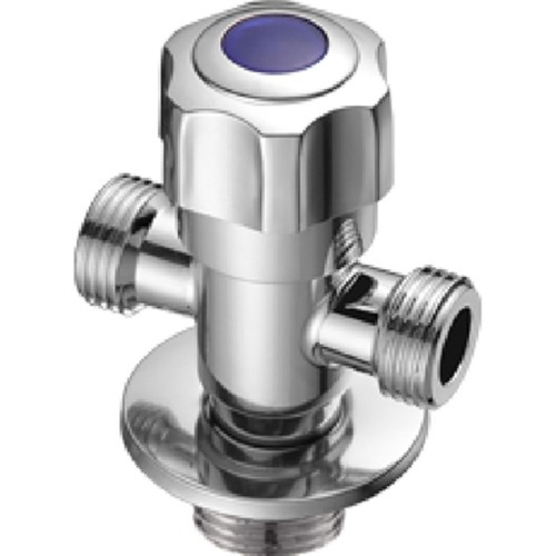 Вентиль угловой D-Lin D65803  с двойным подключением латунь