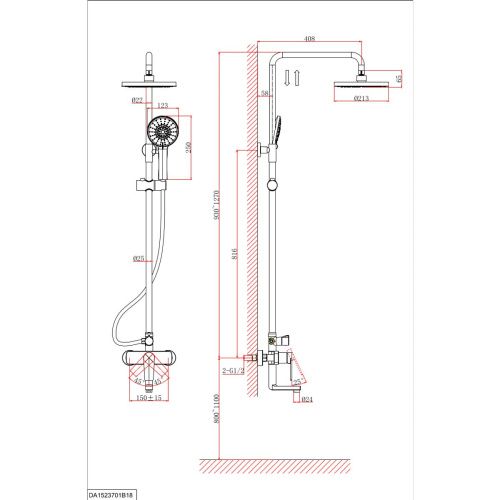 Душевая система DK Bayern.Furth DA1523705B18 черный