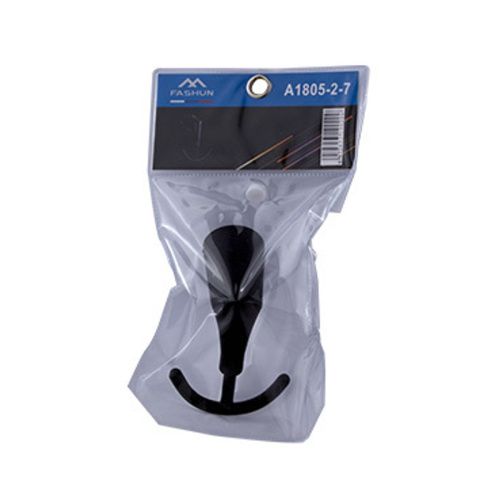 Крючок настенный FASHUN A1805-2-7 Черный двойной