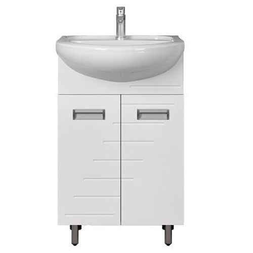 Тумба для ванной AGATA АТ55-694 Флора 55 напольная 2 двери с раковиной Исеть 55