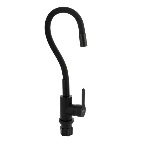 Смеситель для кухни BRIMIX 9318 с гибким изливом черный из нержавеющей стали