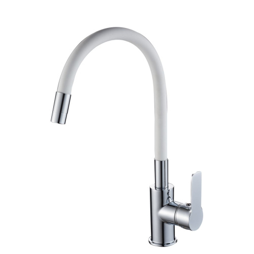 Смеситель для кухни RUSH Siple SI7335-60White с гибким изливом Белый