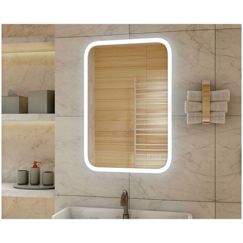 Зеркало Glamour LED 600х800 с сенсором и часами ЗЛП272